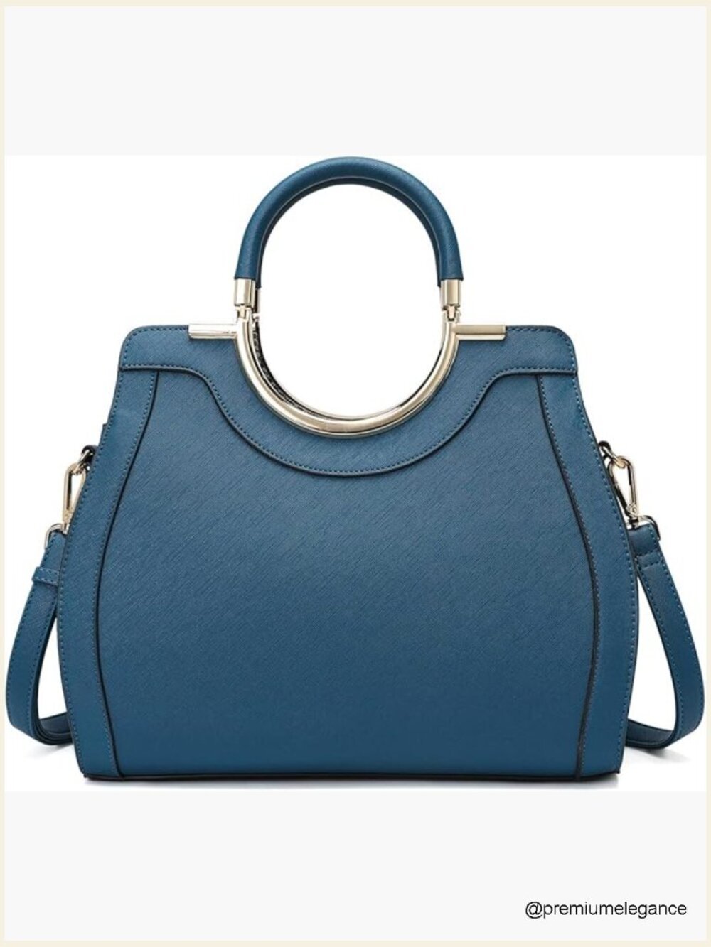 Structured Satchel Tote Handbag with Adjustable Crossbody Strap